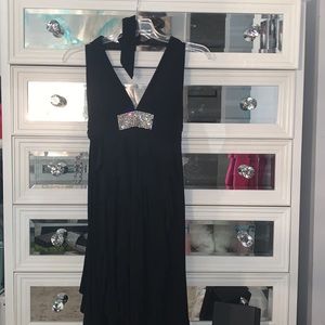 Cocktail halter dress, no missing rhinestones